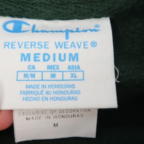 Vintage Y2K Champion Athletic Club Dark Green Graphic Crewneck Sweatshirt M - Picture 4 of 5